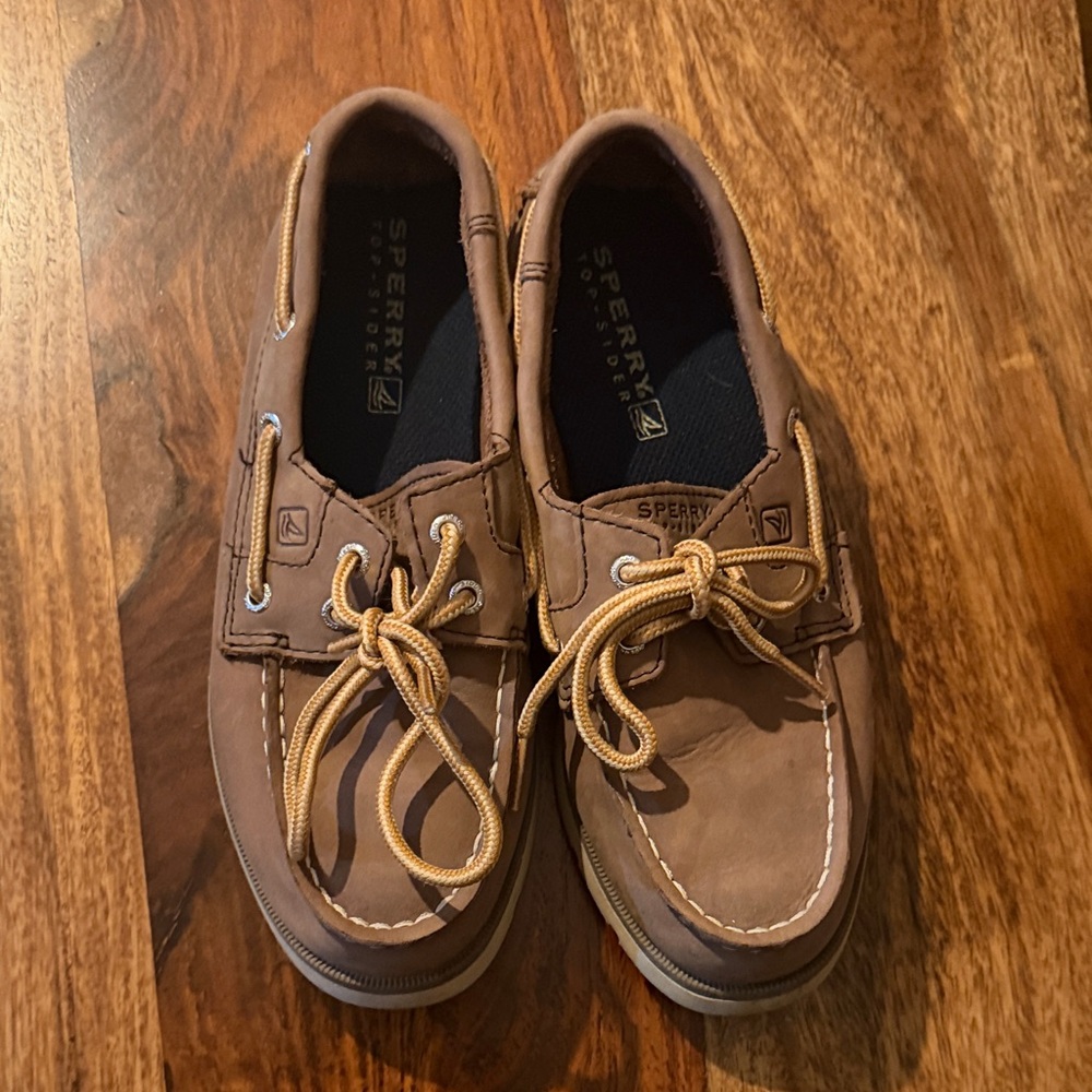 Sperry Boy’s Tan Leather Boat Shoes